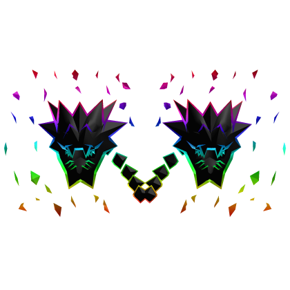 Rainbow Black Dragon Heads