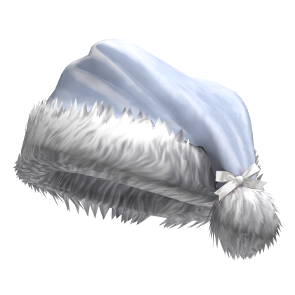 Christmas Santa Hat w/ Bow (Sky Blue)