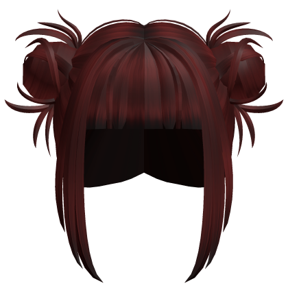 Wispy Space Buns w/ Bangs (Red) thumbnail