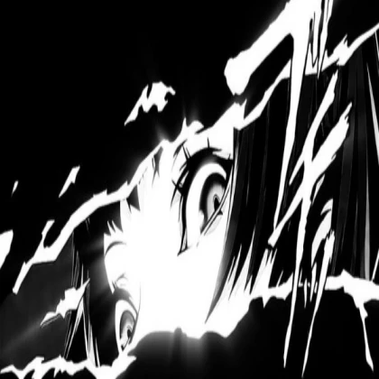 Monochrome manga silhouette