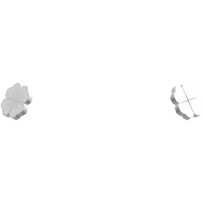 ♡ kawaii white clover hairclips