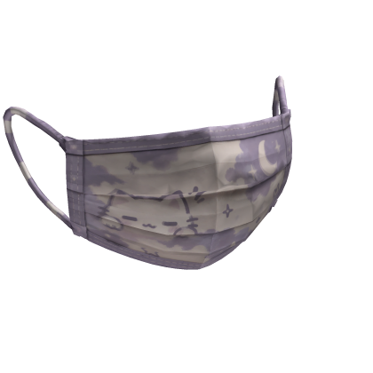 Dreamy Lavender Cat Moon Mask