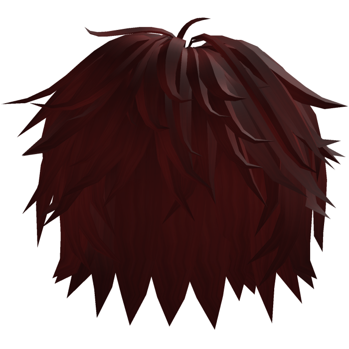 Red Fluffy Messy Layered Anime Hair 