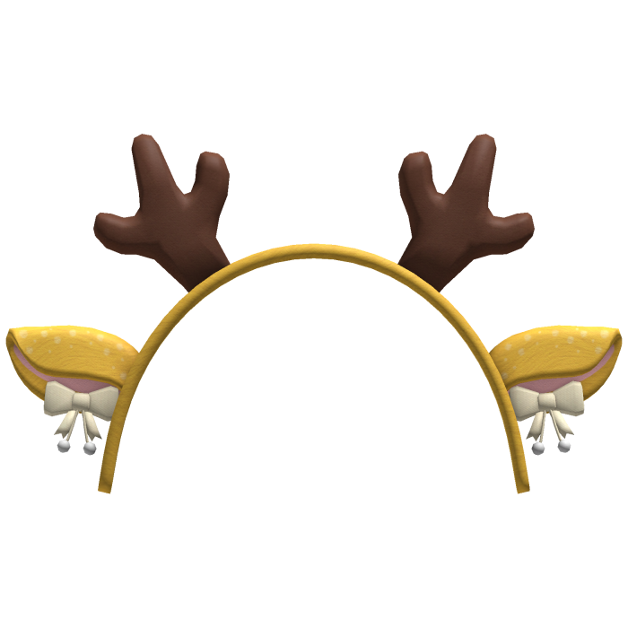 yellow christmas deer antlers headband