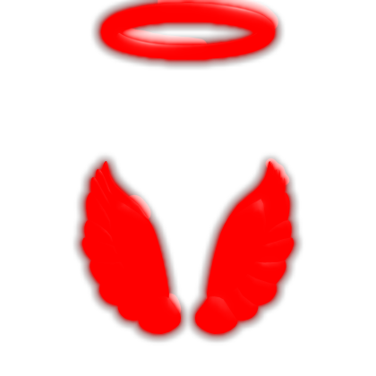 Red Glowing Angel Wings + Halo  Roblox item