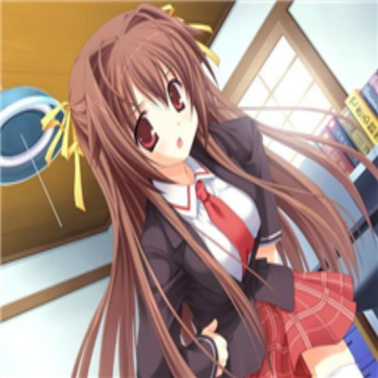 Brown haired anime school girl Roblox decal