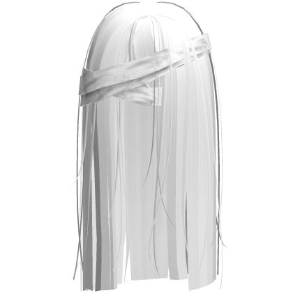 Horror White Hair w White Face Bandages Roblox item