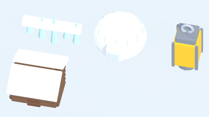 Low Poly Winter Pack Snow Christmas Ski Kit preview 5