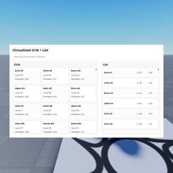VirtualizedUI Showcase