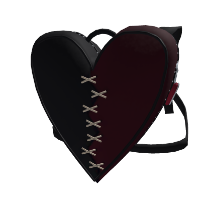 Black Broken Heart Backpack - 1.0 Roblox item