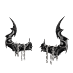 Onyx Chainbound Horns - Shadow Oni Crown