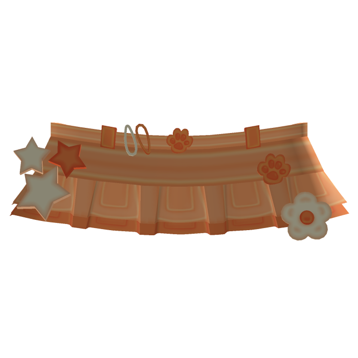 Kawaii Orange Puppy Ruffle Skirt