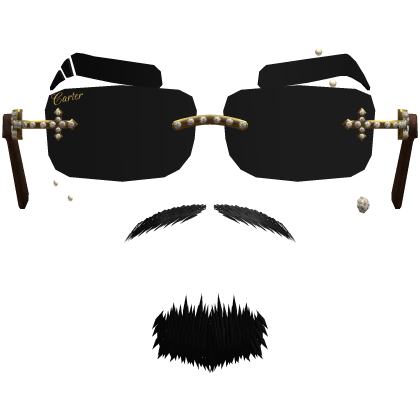 Gold Carter Shades w Pierced Eyebrows   Roblox item