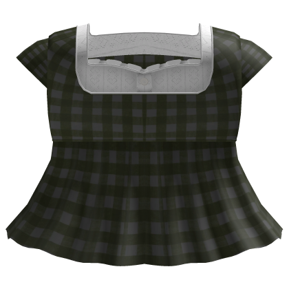 cute plaid dress in green Roblox item