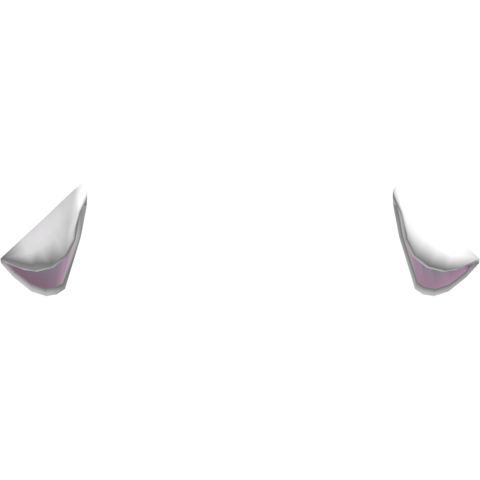꒰ ♡ ꒱ adorable sad droopy cat ears in white