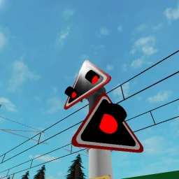 Switzerland railroad crossing icon