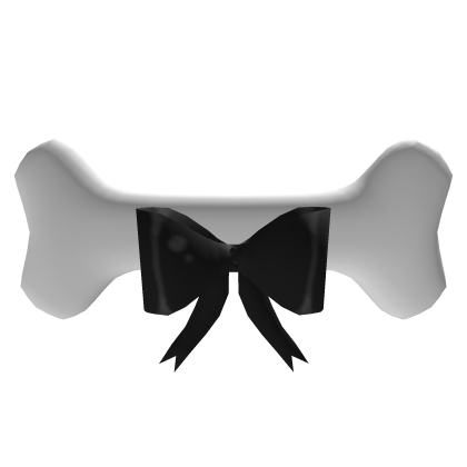 Bone w/ Black Bow Ribbon Roblox item