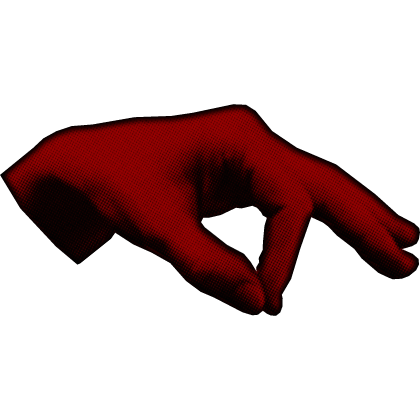 Vintage Pinching Hand - Red