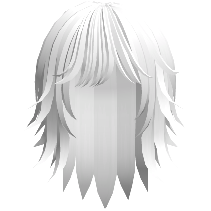 cute messy short moe hair in white