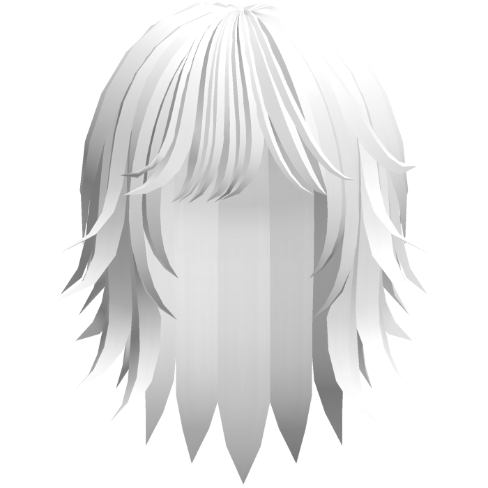 cute messy short moe hair in white
