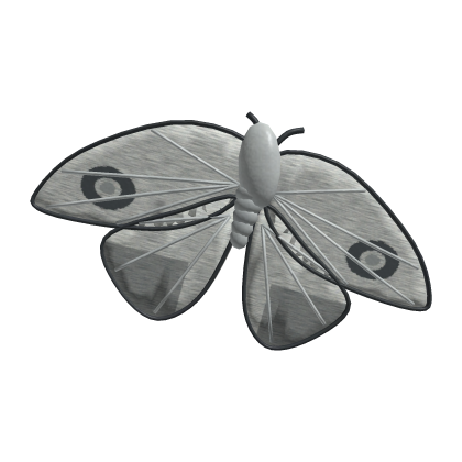 Lunar Moth - Silver Hair Clip