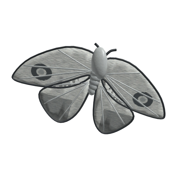 Lunar Moth - Silver Hair Clip