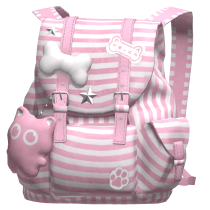 Light Pink Cute Bone Y2k Backpack