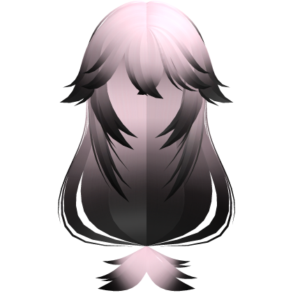 yae miko fluffy fox girl hair pink black Roblox item