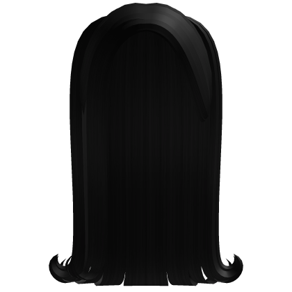 Long Flipped Curly Hair in Black thumbnail