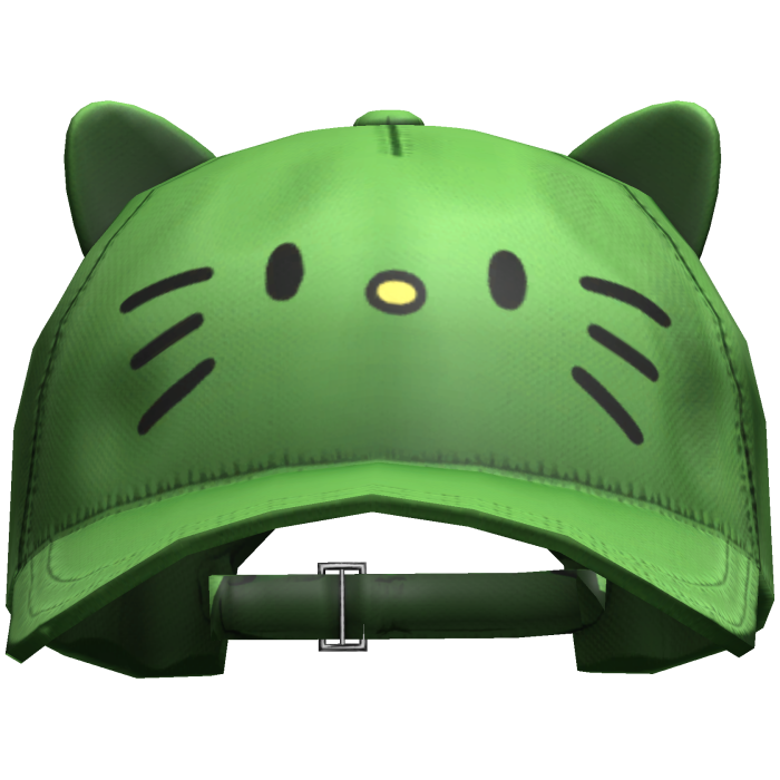 Green Cute Kuwaii Kitty Hat
