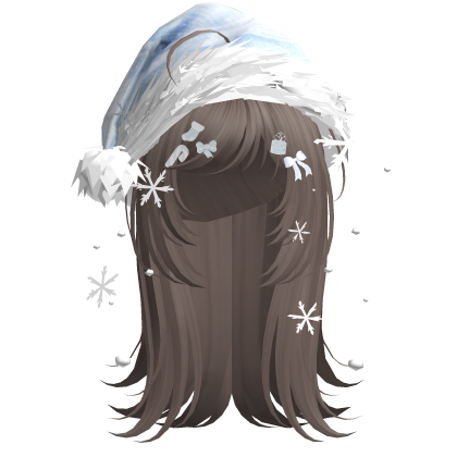 Cute Christmas Straight Hair (Light Brown) Roblox item