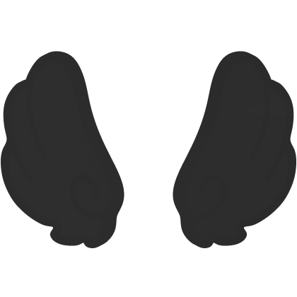 ♡ Cute Upward Glowing Angel Wings in Black