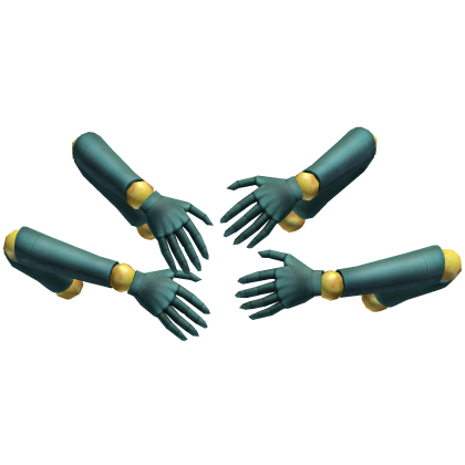 Teal Halloween Doll Arms