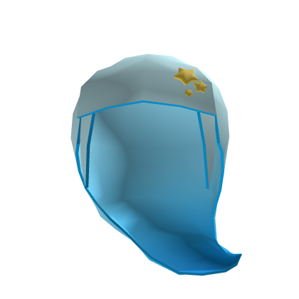 Low ploy Blue cream hair