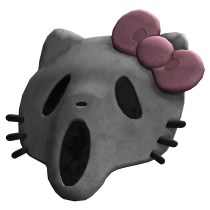 Pink Horror Kitty Ghost Mask [SIDE]