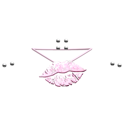 light pink scene tumblr kiss mark necklace  Roblox item