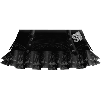 x  -  Black Inked Goth Rose Reverie skirt 3.0