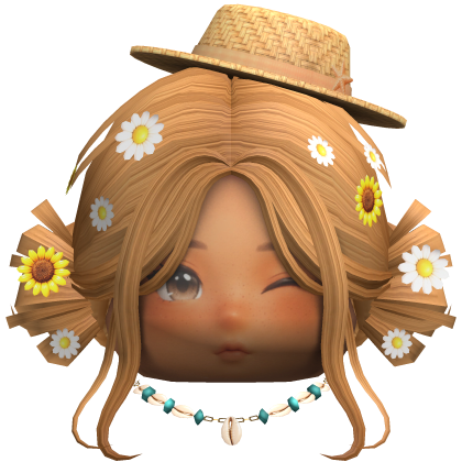 Cute Summer Head Combo w/ Blonde Hair Roblox item