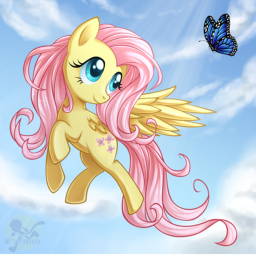 fluttershy up in the skys