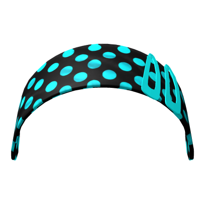 𝓡 | black cyan gyaru polka dot headband