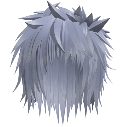 light blue emo spiky messy vampire punk anime hair