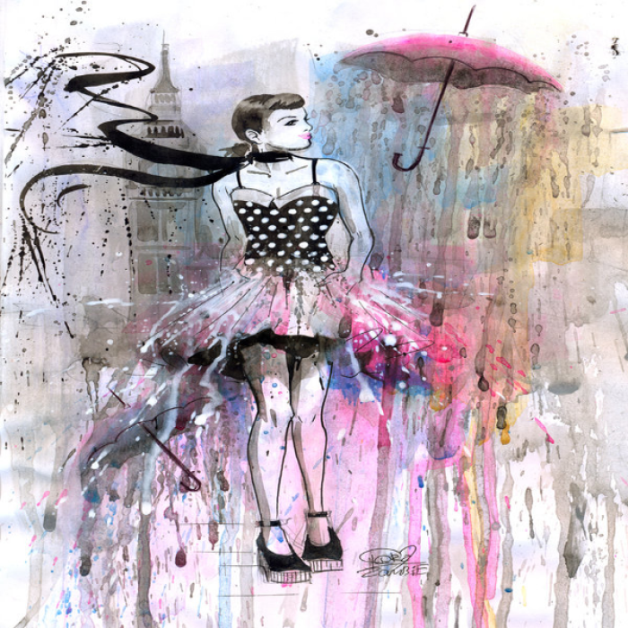 Girl watercolor painting Roblox decal