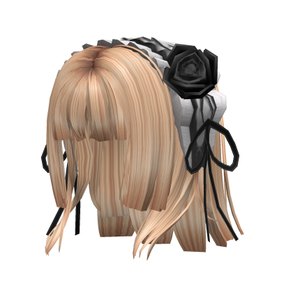 Gothic Lace Bonnet Hair - Blonde Roblox item