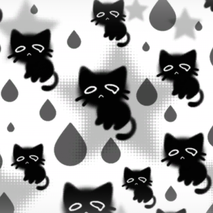 Sad Black Cat Emo Background
