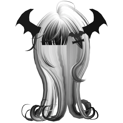 Spooky Dark Halloween Hair in Black and White Roblox item