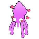 Pink Valentine's Squid