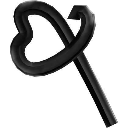 Black Swirly Heart Straw