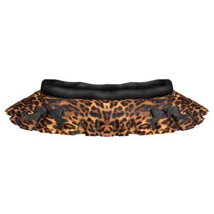 Leopard Skirt w Silk Bows