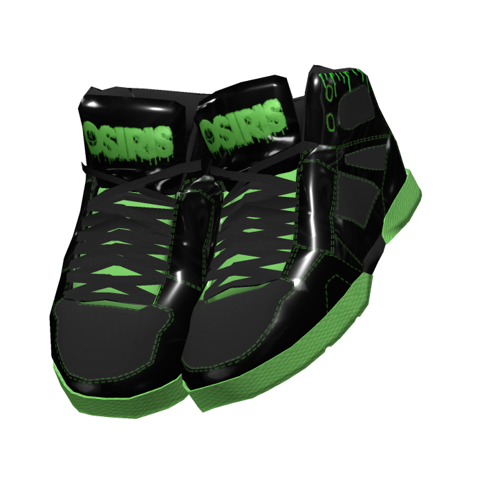 ☆ scene green & black slime osiris skate shoes 1.0
