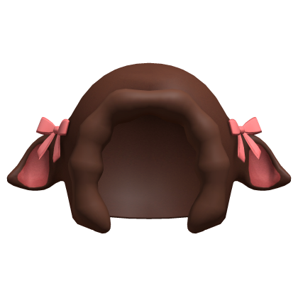 cute brown ribbons lamb sheep hood Roblox item